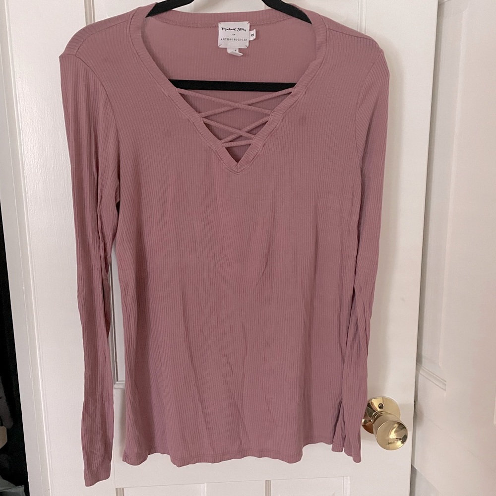 Michael Stars for Anthropologie Pink Top